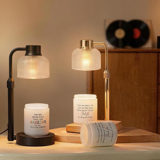 KLL Candle Warmer Lamp with Timer: Mothers Day Gifts, Gifts for Mom, Birthday Gift for Women - House Warming Gift New Home Decor - Wax Melt Warmer for Jar Candles with 2 Bulbs