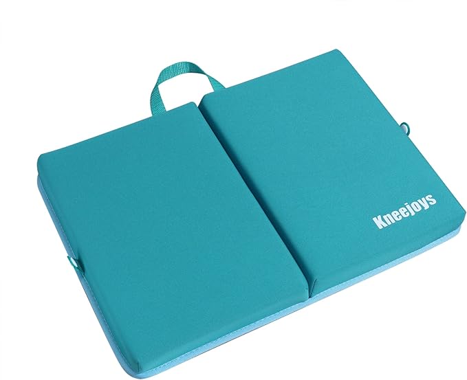 Kneejoys Kneeling Pad for Women & Men - Bath & Garden Kneeler, Knee Cushion for Baby Bathing & Yoga (Turquoise Blue)