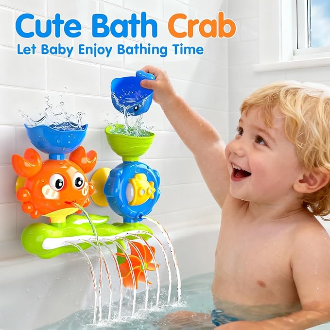 Crab Bath Toys for Kids Ages 1-3 Toddlers 2-4, Bathtub Toys for Babies, Water Shower Tub Toys for Boys Girls Infant Gifts Presents