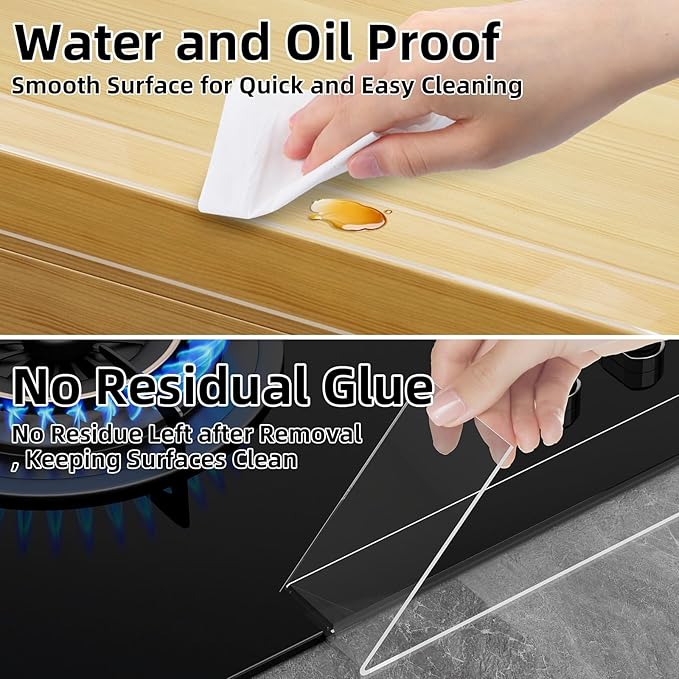 COUMENO 4Pack Clear Edge Protector 0.8inX9.84FT(39.36FT Total) Safe Corner Protector, Anti-Sharp Edge Protector, for Furniture, Drawers, Tables, Cabinets