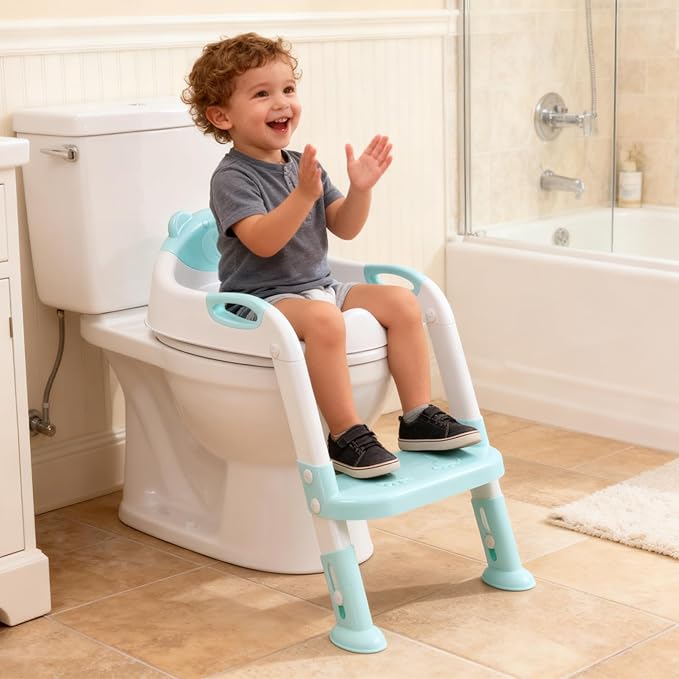Potty Training Seat, SKYROKU Upgrade Toddler Toilet Seat for Kids Boys Girls, Potty Training Toilet, Splash Guard Anti-Slip Pad, Stabilized Base
