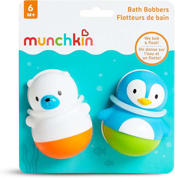 Munchkin® Bath Bobbers Mold Free Baby and Toddler Bath Toy, 6+ Months, Polar Bear/Penguin