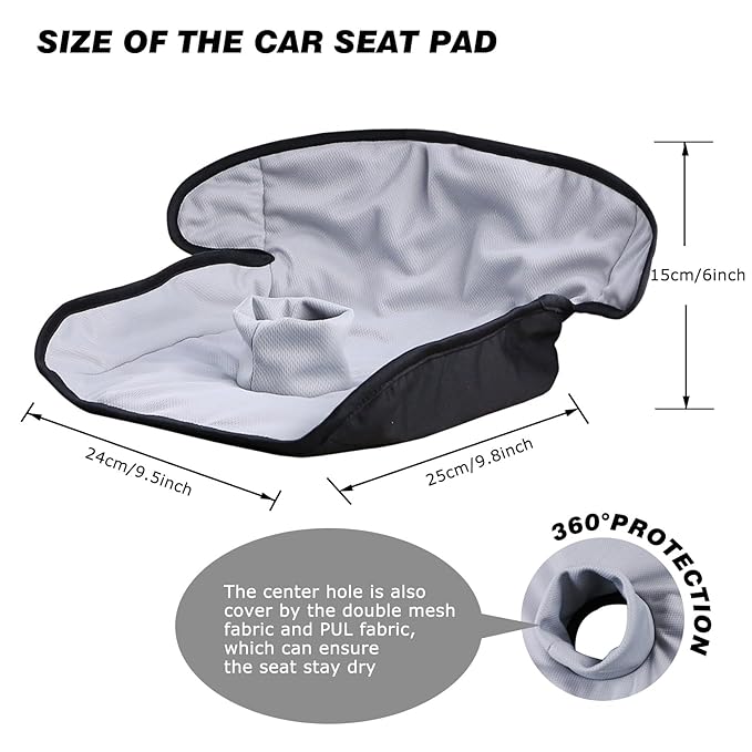 Piddle Pads, Multi-use and Leak Free Lines for Baby Stroller, High Chair & Car Seat, Waterproof Toilet Training Seat Covers for Toddles (Gray,2packs)