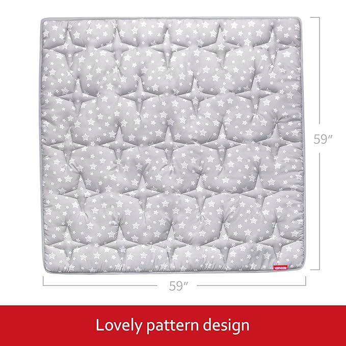 Baby Playpen Mat 59x59 Inch, One-Piece Crawling Mat Non Slip Padded Baby Mats for Playing 59x59 Inches, Baby Playmat Floor Mat for Babies, Toddlers