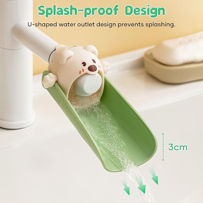 2 Pack Faucet Extender for Toddlers, PANIMOSI Kids Sink Extender for Bathroom, Kitchen, BPA Free, Baby Hand Washing Water Spout Extender Fits Standard and Gooseneck Faucet