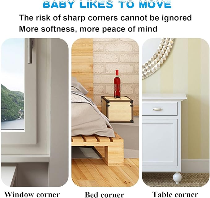 12 Pack Corner Protector for Baby, Clear Corner Protectors, Furniture Corner Guard & Edge Safety Bumpers to Cover Sharp Furniture & Table Edges