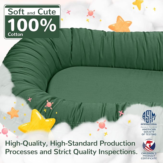 EAQ Baby Lounger, Infant Lounger for Newborn,Portable Baby Nest Cover Breathable & Soft, Newborn Essentials