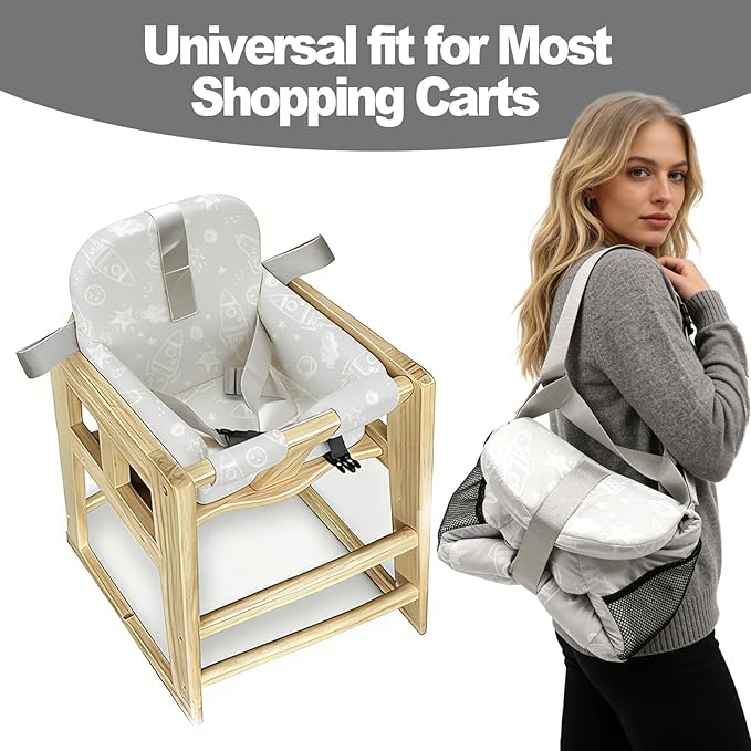 Shopping Cart Cover for Baby, High Chair Cover, Grocery Cart Cover, Cart Seat Cover for Baby, Shopping Cart Seat, Shopping Cart Cover for Baby(Space)