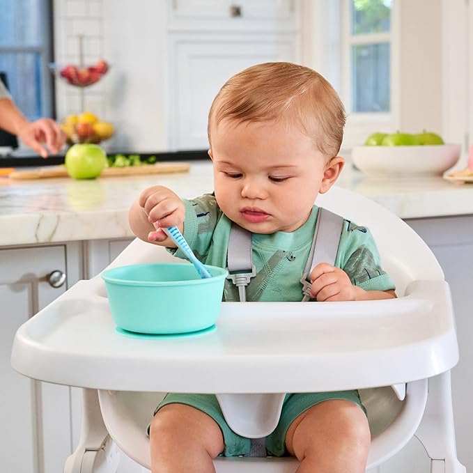 Munchkin® Gentle Dip™ Baby Spoons for Self Feeding and Baby Led Weaning, 6 Pack, Blue/Green/Pink/Purple
