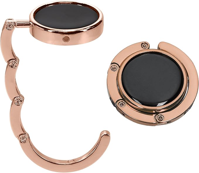 kwmobile Purse Hanger for Table (Set of 2) - Purse Hook for Table - Folding Handbag Hanger - Portable Bag Holder