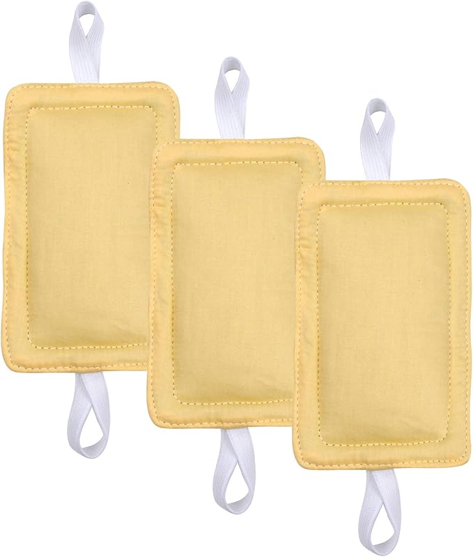Door Silencer Door Jammer Door Closer Cushion Nursery Door Silencer Door Latch Cover 3 Pack for Noise Reducing Quiet Doors Baby Toddler Safety 3.25 x 5.5 Inch (New Yellow)