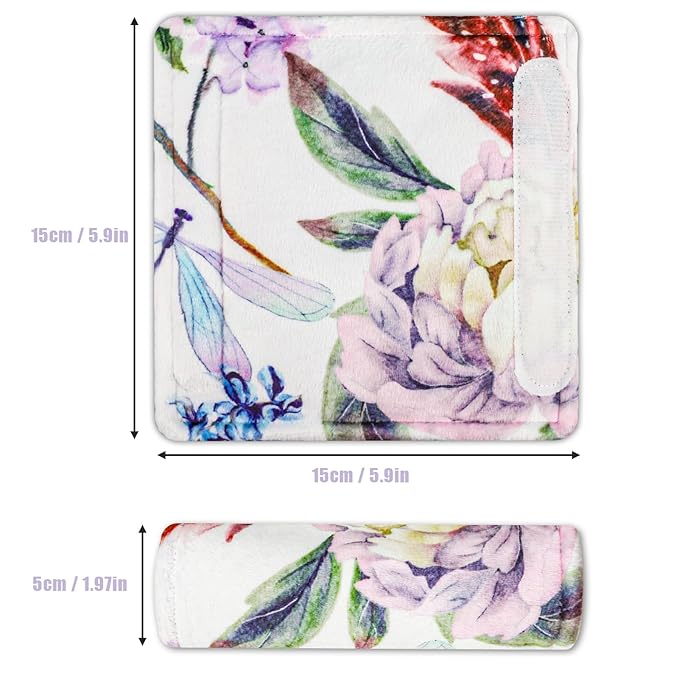 Car Seat Strap Pads for Baby Kids, HNHUAMING Ultra Soft Carseat Straps Shoulder Covers, 2 Pack Infant Seat Belt Cover Pad for Baby Car Seats/Strollers/High Chair/Pushchair, Purple Floral