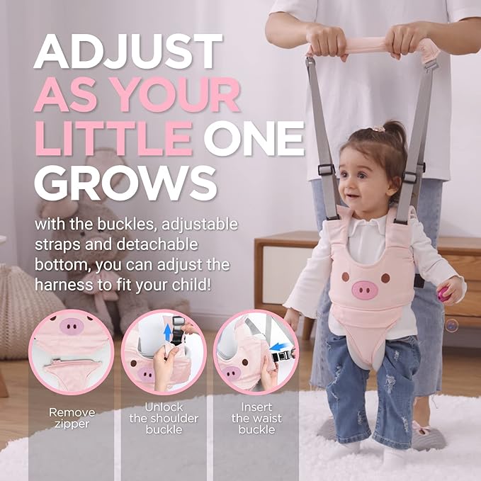 Watolt Baby Walking Harness - Handheld Kids Walker Helper - Toddler Infant Walker Harness Assistant Belt - Child Baby Walk Learning Help Support Assist Trainer Tool - for 7-24 Month Old