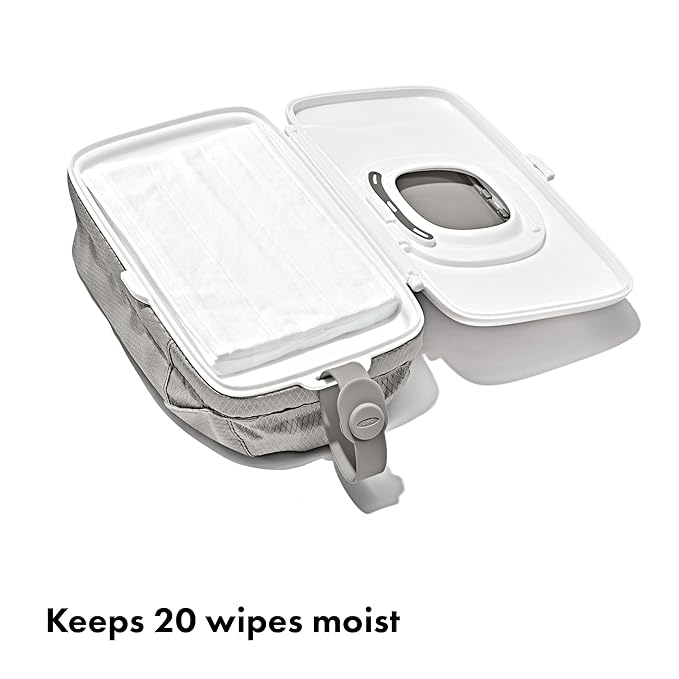 OXO Tot On-The-Go Wipes Dispenser with Diaper Pouch, Gray