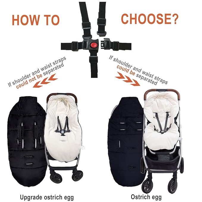 Stroller Footmuff, Stroller Cover for Winter, Front Panel Removeable Stroller Sleeping Bag, Adjustable Length Baby Stroller Blanket winter with Soft Hood, Fleece Lined Stroller Warmer Cover