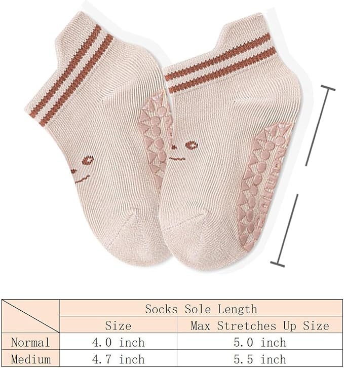 TFTSR Baby Knee Pads for Crawling (3 Pairs) and Baby Socks for Walking (3 Pairs), Walking Protector for Toddler Kid Girls Boy