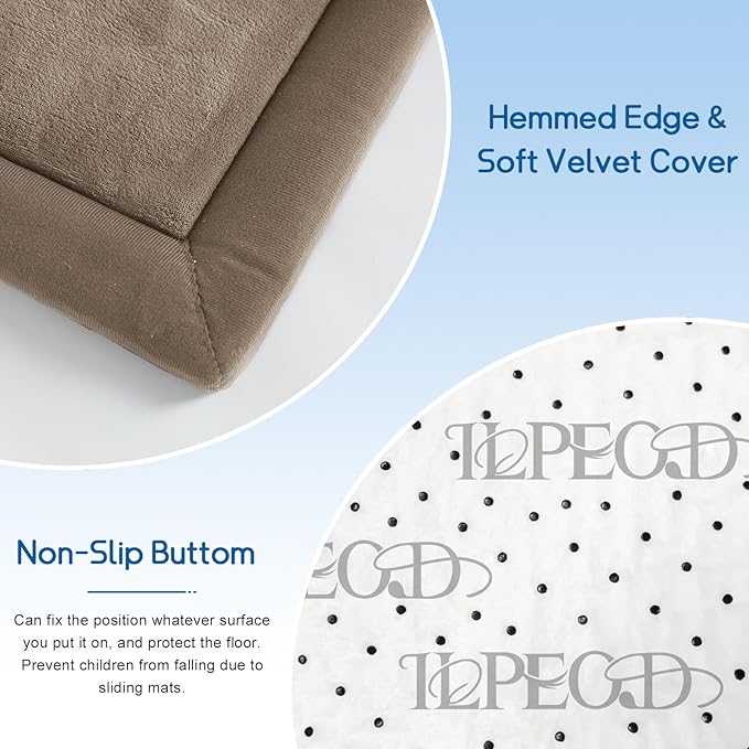 Baby Play Mat for Floor Nursery Rug Muscle Mat Area Rug Playroom Rug 79"x138" Playpen Mat Memory Foam 1.3" Thick Crawling Mat for Babies,Toddlers, Infants, Kids,Camel