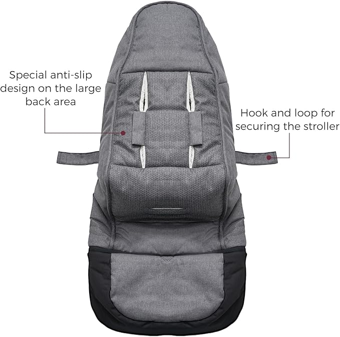 Momcozy Stroller Footmuff Universal | Easily Attaches to Most Strollers | Ultra-Plush,Weather-Proof | Deluxe Warm Stroller Bunting Bag | Extendable Stroller Cover for Winter | Adjustable Buckle