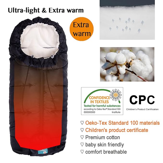Yobee Waterproof Universal Baby Stroller Sleeping Bag, Warm Footmuff to Protect Baby from Cold and Winter Weather, Multifunction Stroller Blanket Accessories