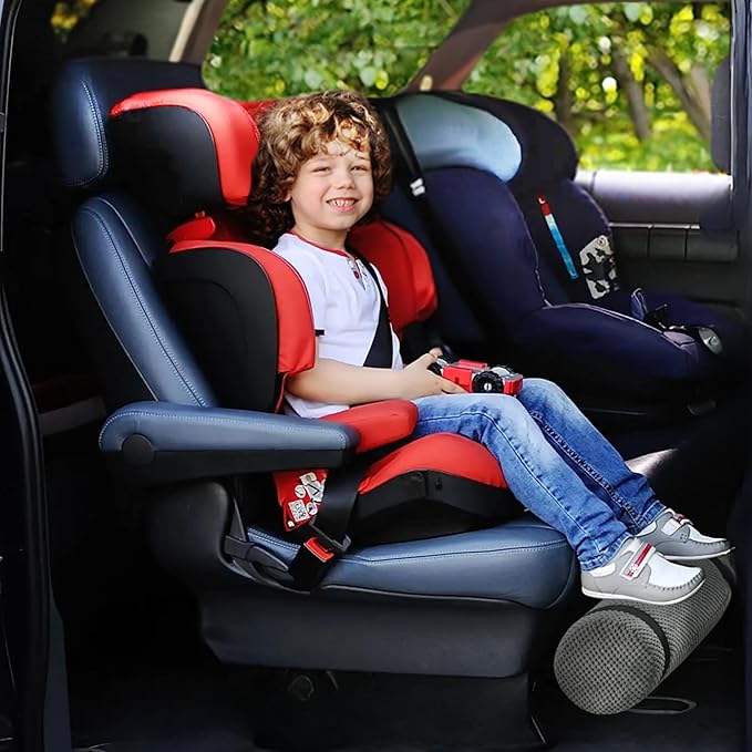 Car Seat Foot Rest for Kids | Car Seat Accessories | Leg Rest for Car Seat Kids | Car Foot Rest with Extra Long Straps Adjusts to Any Carseat Or Toodlers Booster Seat Navy by SWANOO