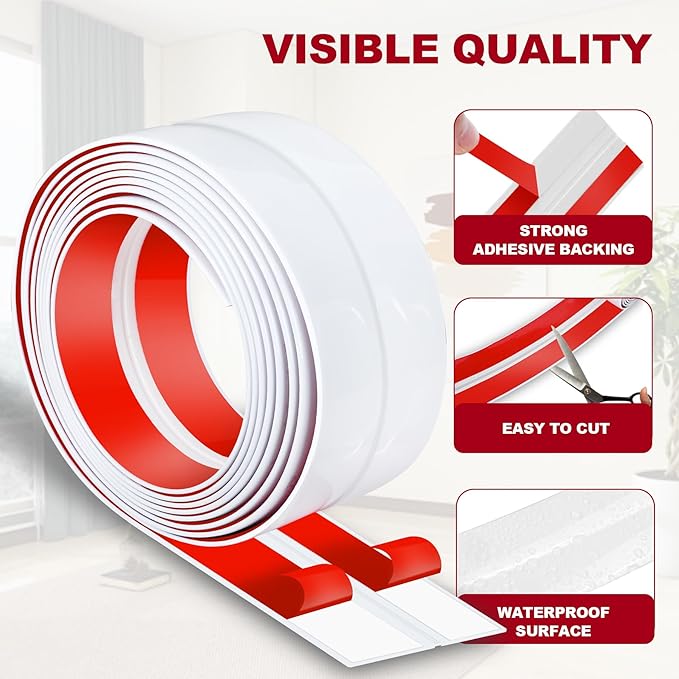 2.4 Inch x 10 Feet Wall Corner Protector Peel and Stick Corner Trim Molding Strip Self Adhesive wall Edge Protectors Guards for Edge Ceiling, White