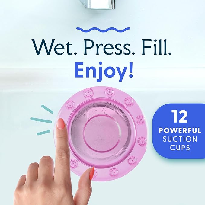 SlipX Solutions Bottomless Bath, Essential Overflow Drain Cover for Bathtub, Best Bath Accessories for Women, Adds Inches of Water to Your Tub for Deeper Soak, 4" Diameter, Pink