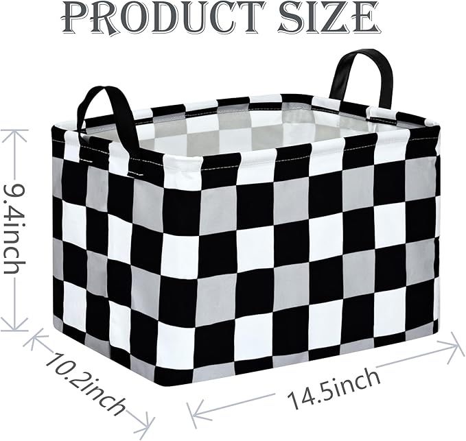 ACMUUNI Rectangle Gift Shelf Nursery Storage Basket Laundry Hamper Storage Box and Bins for Home Clothes with Handles