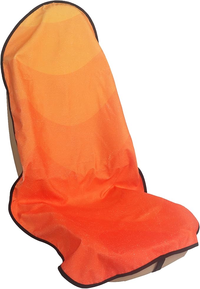 LoyaGour Car Seat Cover Protector Front Seats,for Gym Workout,Running,Swimming,Beach and Hiking,Waterproof Sweat Towel Bucket Seat Covers for Cars SUV Trucks (Orange, 1Pcs)