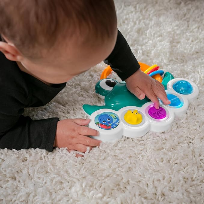 Baby Einstein Ocean Explorers Neptune’s Busy Bubbles Sensory Activity Toy, with Interactive Lights and Music, Ages 3+ Months