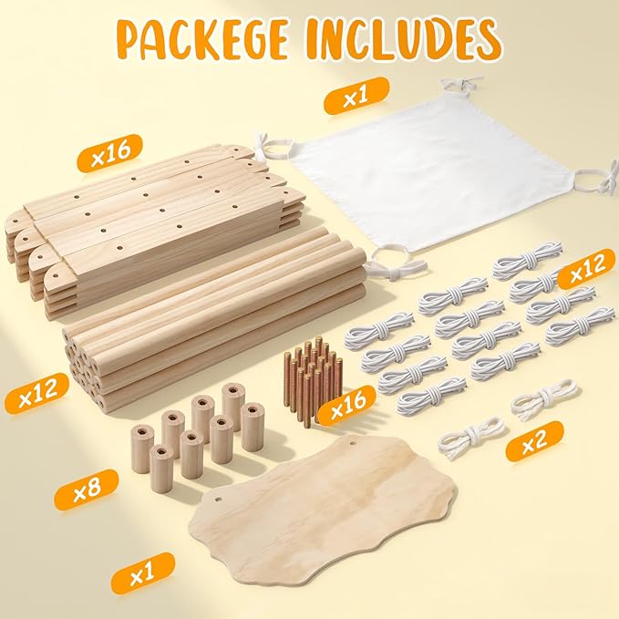 Stuffed Animal Storage & Organizer, Wooden Large Capacity Stuffed Animal Zoo with Elastic Cords, Sturdy Space-Saving Plushie Toy Shelf Cage Tower for Nursery Playroom Bedroom 54 in, Easy to Install