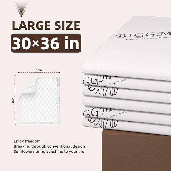 Heavy Duty Incontinence Underpads 36" x 30" 40 Count, Ultra Absorbent Disposable Bed Pads 110 Gram Tear-Resistant Chucks Pads for Adults, Kids, Elderly and Home Care