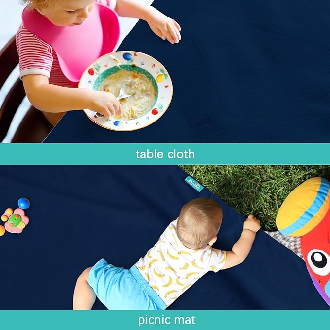 Splat Mat 2 Pack for Under High Chair & Arts & Crafts & Eating Mess, Waterproof 42''×46'' Baby Playtime Anti-Slip High Chair Mat for Floor or Table, Reusable & Portable Splash Mat for Under High Chair
