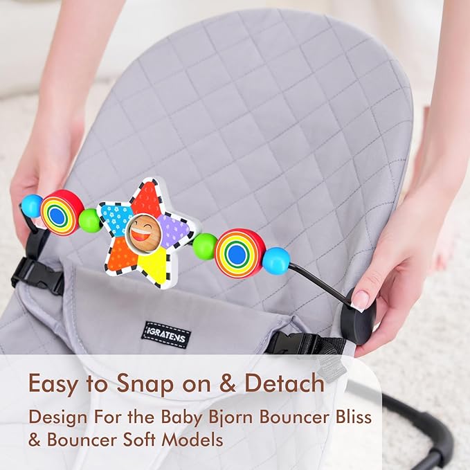 Baby Bjorn Bouncer Toy Bar, Toy for Baby Bouncer Soft & Bliss, Easy to Attach and Remove, Child-Friendly Materials, Exciting Design for Curious Babies, Pentagram