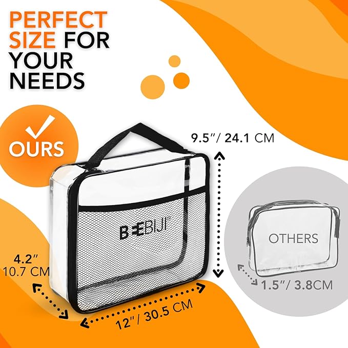 5-Pack Toy Storage Bags for Kids – Clear Organizer Pouch with Zippers & Labels – Large PVC Clear Storage Bags for Legos, Building Blocks & Board Games – Stackable Toy Organizers – 12"x 9.5"
