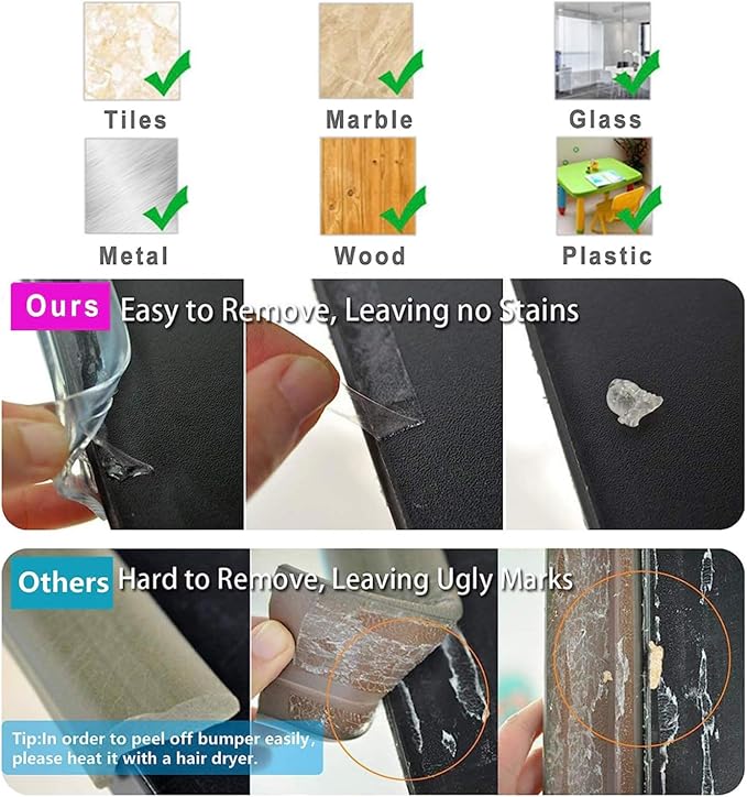 Wall Corner Protector - 2PCS, 47.2"x1.18" - Self Adhesive Clear Corner Protectors for Walls, Cabinet Doors, Edge Protector Trim; Easy to Install Corner Guards for Walls (120cm x 3cm)