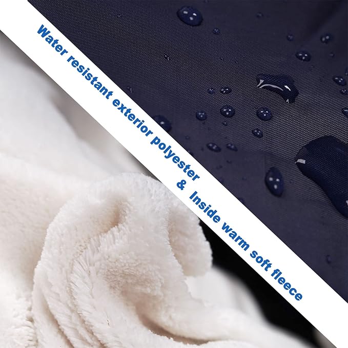 Yobee Universal Cozy Fleece Stroller Footmuff, Winter Outdoor Tour Waterproof Baby Sleeping Bag, Anti-Slip, Adaptable for Almost Stroller, Pram, Navy
