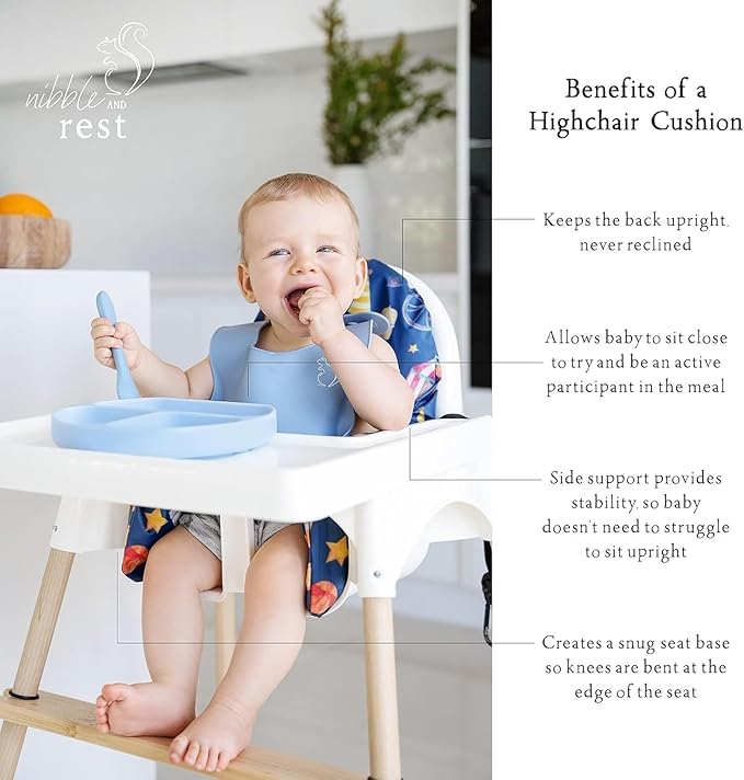 Nibble and Rest Highchair Cushion Cover for Inflatable Cushion, Compatible for IKEA Antilop Highchair, Accessories Stain-Proof and Wipeable Cover (Cushion NOT Included)(Little Koala)
