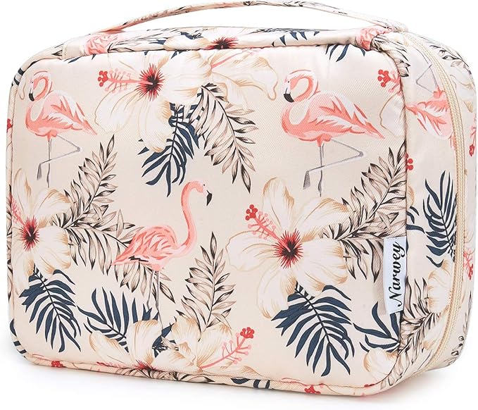 Narwey Small Hanging Travel Toiletry Bag for Women, Travel Bag for Toiletries, Makeup Bag Organizer Cosmetic Bags Make Up Bags for Girls