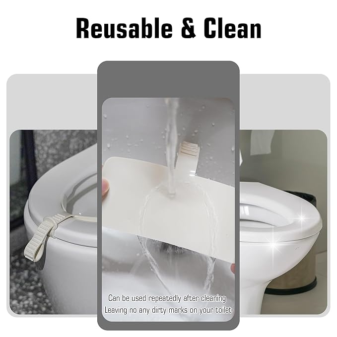 Toilet Pee Splash Guard – Urine Deflector Blocks Leaks Center Strap with Built-in O-Ring | Comfortable Pee Shield for Toddlers, Potty Training & Elderly | Fits Most Toilet Seats (1, 11.4x6.3inch)