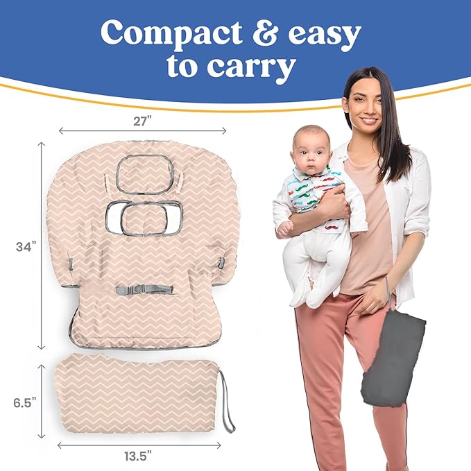 PILLANI Shopping Cart Cover for Baby, High Chair Cover for Restaurant Seat - Grocery Cart Cover for Baby Girl and Boy, Comfortable Cotton Buggy Covers for Babies - Padded Toddler Shopping Cart Cover