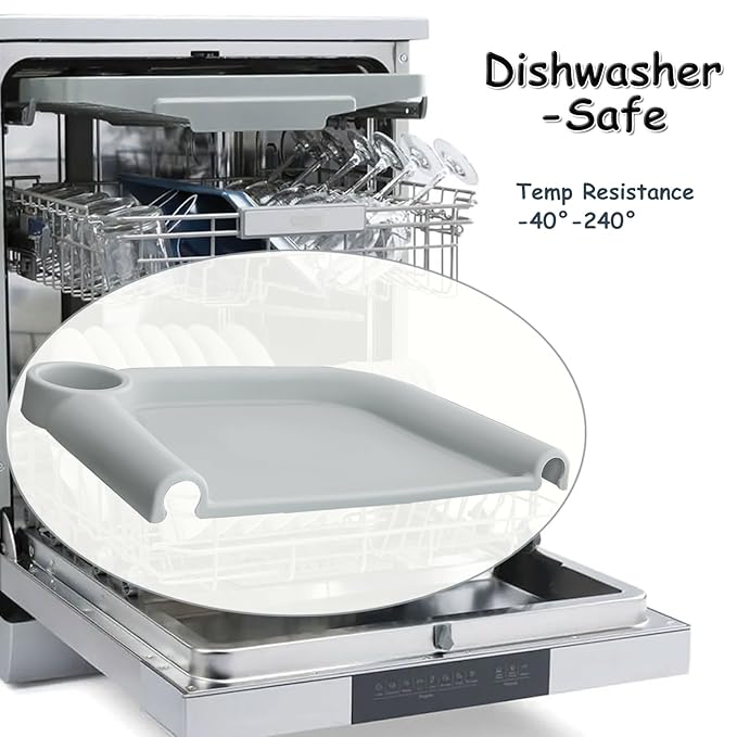 Silicone Baby Dining Tray Compatible with ingl-ES-ina Fast Table Chair for Ch-ic-co Fastlock Hook-on Chair Upgrade Suction Cup Design Fills The Gap Between The Tray and The Counter