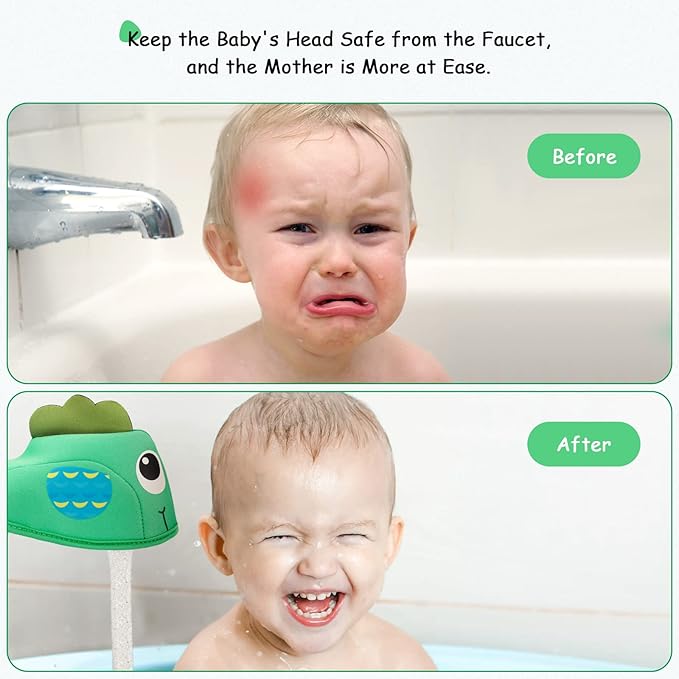 Bath Spout Cover for Bathtub, Baby Shower Protector Cover from Bumping Head During Bathing Time, Cute Soft Cartoon Fish Water Faucet Mouth Protecting Cover for Enjoyable Safe Baths Bathroom
