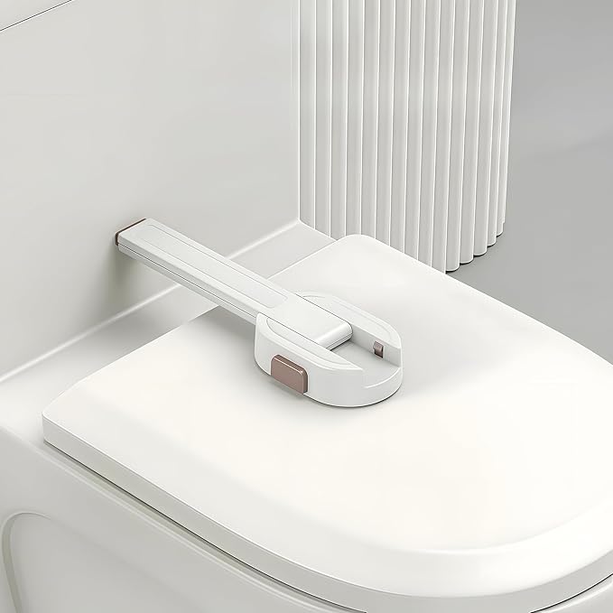 Toilet Locks Baby Proof - Premium Baby Proof Toilet Seat Lock with Double Button Design, Durable ABS Material, Easy Installation Toilet Lock for Toddlers - Ultimate Toilet Baby Proofing Solution