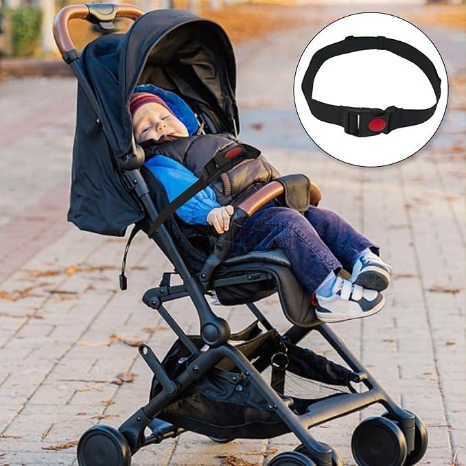 2 Pcs High Chair Straps Replacement Ingenuity Swing Child Stroller Baby 2-Point Safety Belt Kid Safe Strap Pushchair Security Harness for HighChair Belt,Child Infant Point Belt(Black)