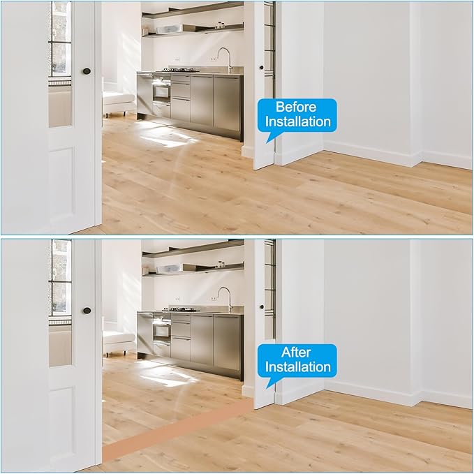 PATIKIL Self Adhesive Floor Transition Strip 2 in x 6.6 Ft, Vinyl Laminate Floor Flat Divider for Joining Floor Gaps Doorways Carpet Cover Floor Tiles Brown