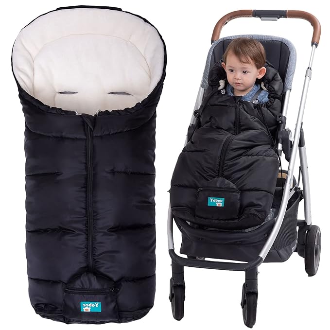 Yobee Universal Winter Warm Baby Stroller Footmuff, Outdoor Walking Warm Bunting Bag for Pram, Joggers, Waterproof Winterproof Stroller Sleeping Bag Baby Blanket