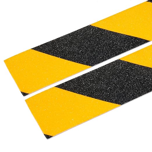 BOMEI PACK Anti Slip Traction Tape,2 Inch x 33 Ft,Heavy Duty Non Slip Tape,Grip Tape for Stairs, Tread Step, Indoor & Outdoor Use,Waterproof Stairs Non Skid Treads (Yellow and Black)