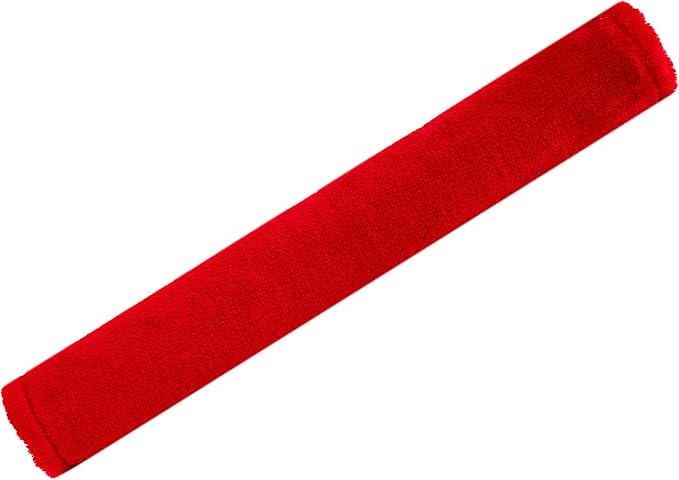 Amooca Soft Faux Fur Universal Fit Seatbelt Cover Car Truck SUV Airplane Seat Belt Shoulder Pad for Carmera Backpack Straps Neck Cushion Protector Extra Long 19.7in Red