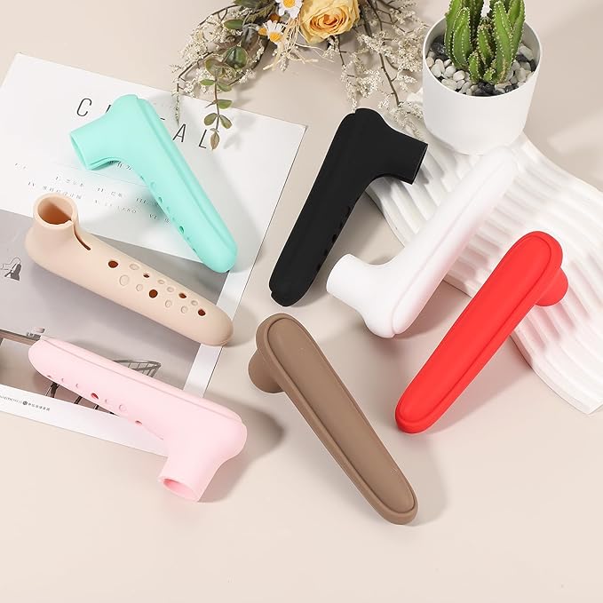 uxcell Door Handle Covers, Silicone Safety Doors Knob Handle Protector Covers Anti-Collision Soft Doors Pull Cover for Bedrooms Bathrooms Offices, Beige