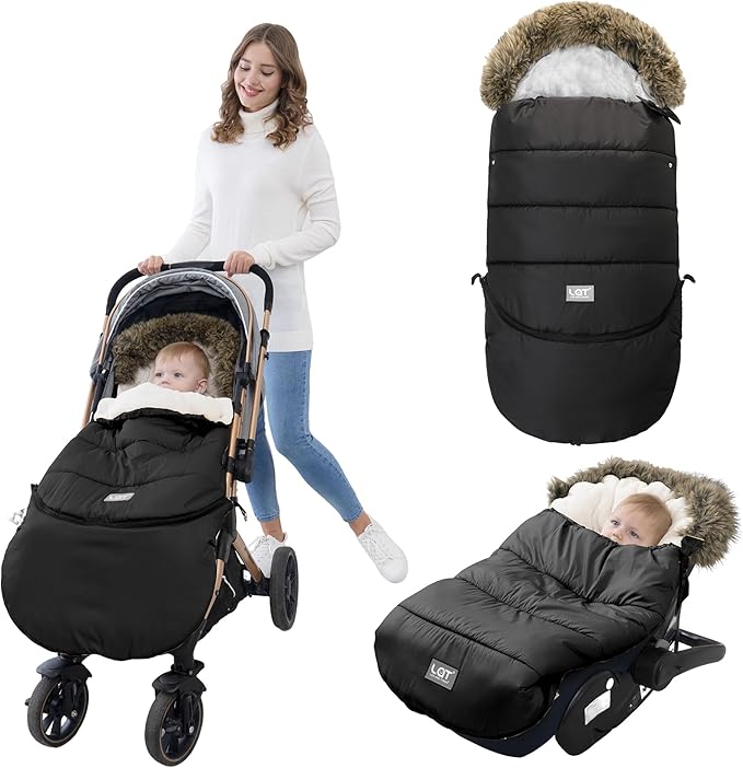 LAT Baby Warm Bunting Bag Universal,Extended and Removable,Stroller Sleeping Bag Cold Weather,Waterproof Toddler Footmuff